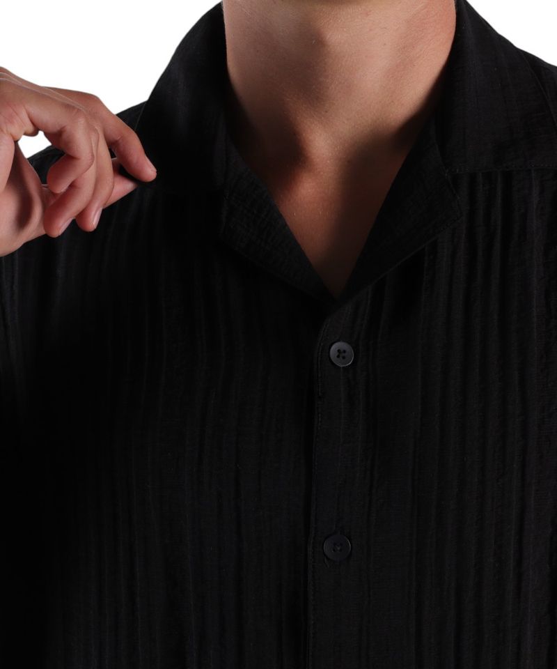 104858646-Camisa-casual-Denim---Flower-negra-con-textura-para-hombre