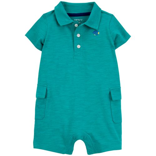 Romper verde sólido para bebé niño