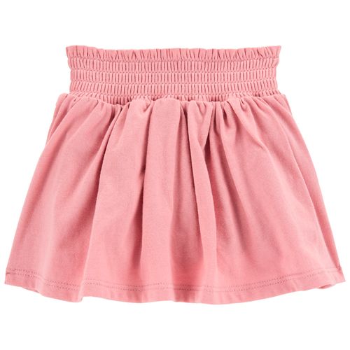 Falda short rosado sólido para bebé niña