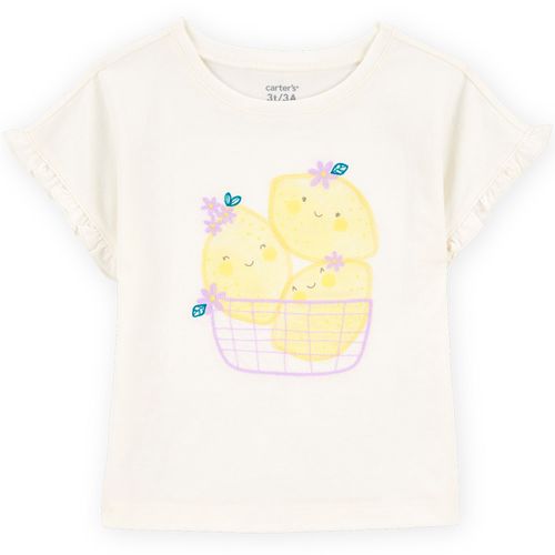 Blusa blanca con estampado para niña