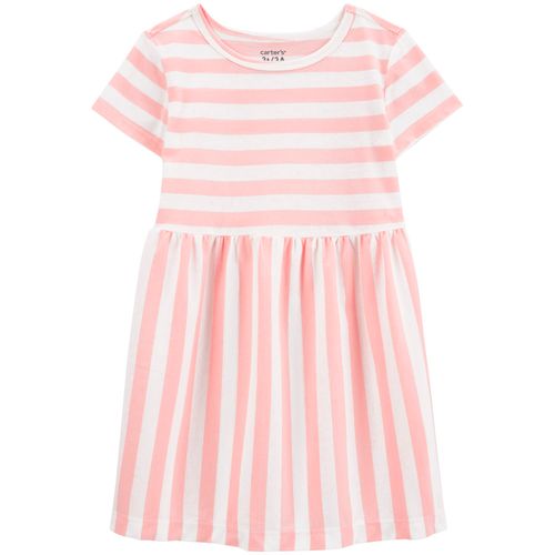 Vestido rayado bicolor para niña