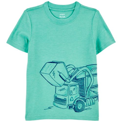 Camiseta verde estampada para niño