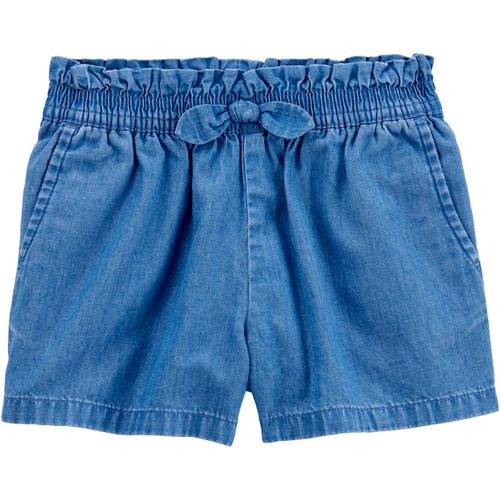 Short azul lavado para bebé niña