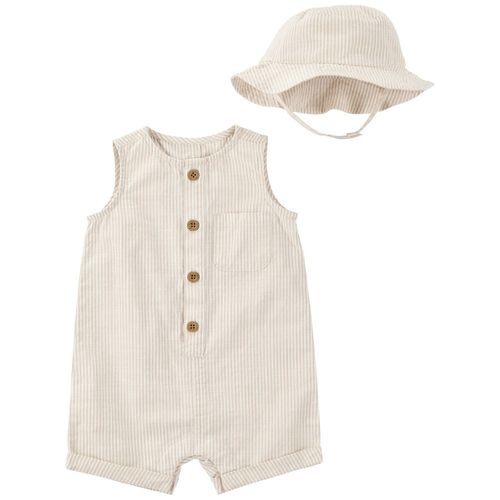 Conjunto de 2 piezas bicolor rayado para bebé niño