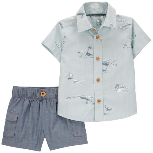 Conjunto de 2 piezas bicolor con estampado para bebé niño