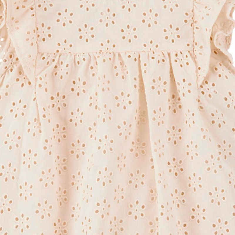 104893357-Vestido-beige-con-textura-calada-para-bebe-niña
