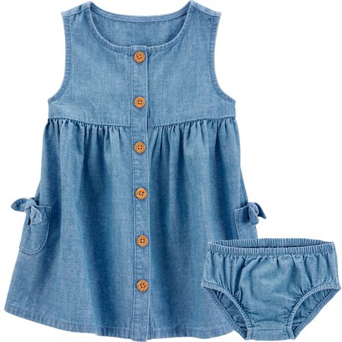Conjunto de 2 piezas azul lavado para bebé niña