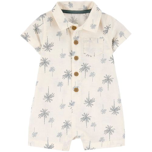 Romper beige con estampado para bebé niño