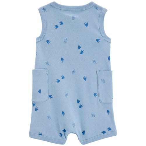 Romper celeste con estampado para bebé niño