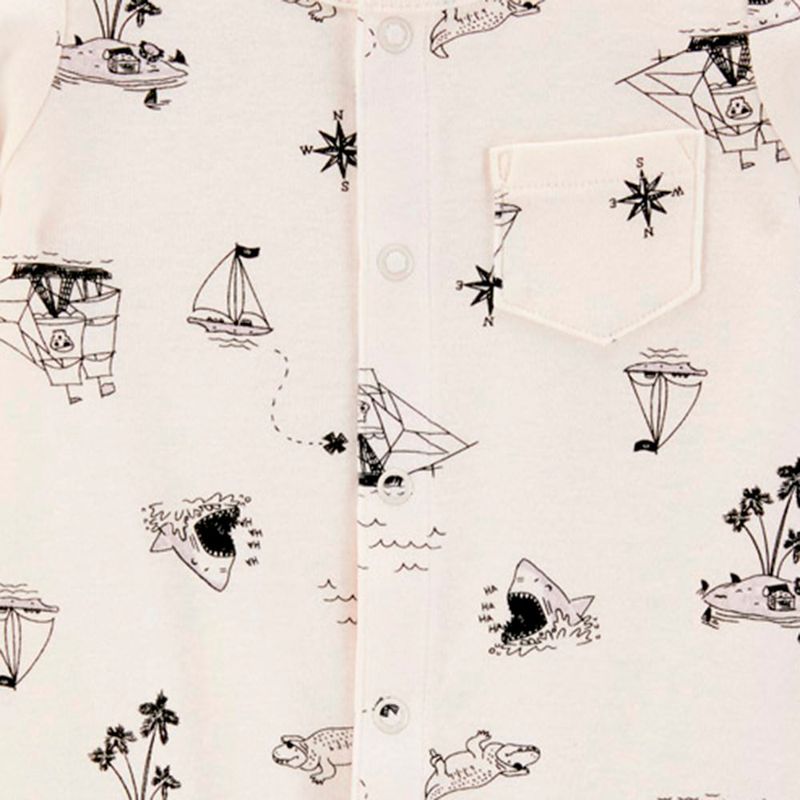 104893417-Romper-beige-con-estampado-para-bebe-niño