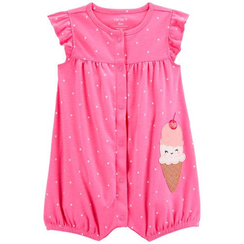 Romper rosado con estampado para bebé niña