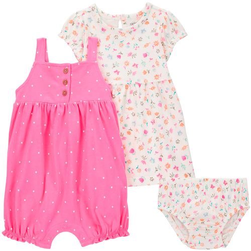 Conjunto de 3 piezas multicolor estampado para bebé niña