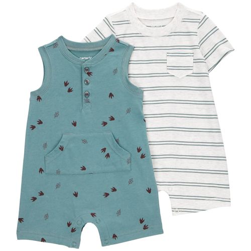 Conjunto de 2 piezas bicolor con estampado para bebé niño