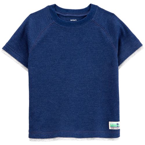 Camiseta azul sólido para bebé niño