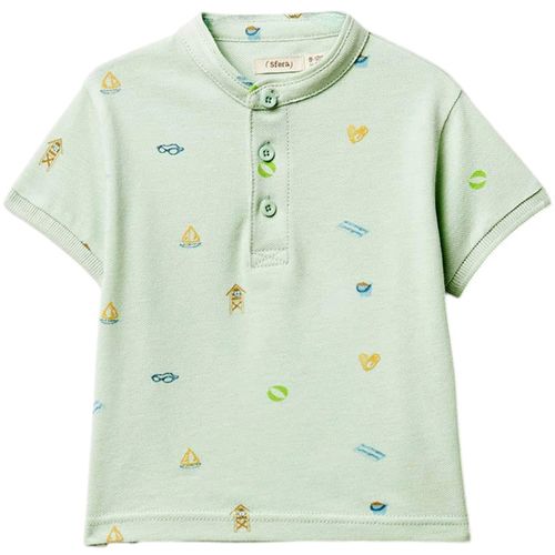 Camiseta verde con estampado para bebé niño