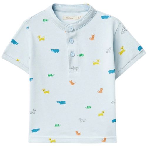 Camiseta celeste con estampado para bebé niño