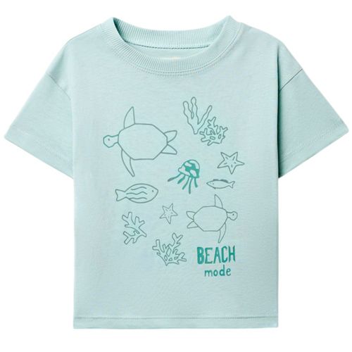 Camiseta celeste con estampado para bebé niño