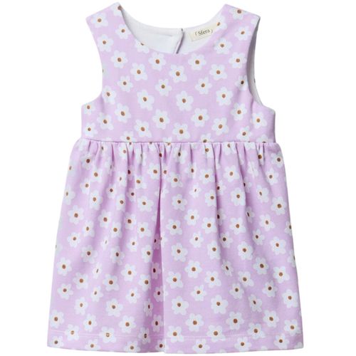 Vestido morado con estampado para bebé niña