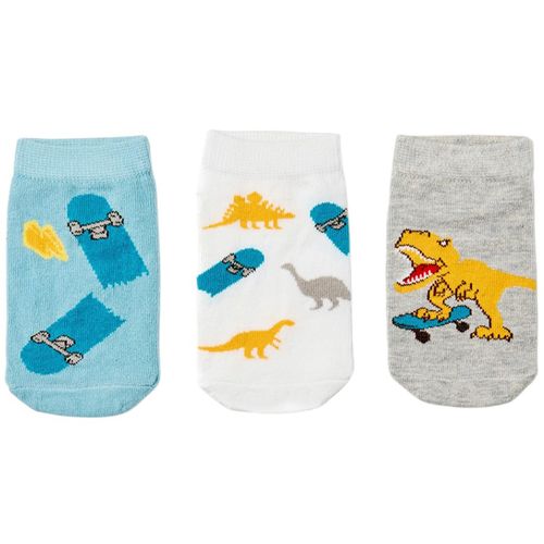 Set de 3 pares de calcetines con estampado multicolor para niño