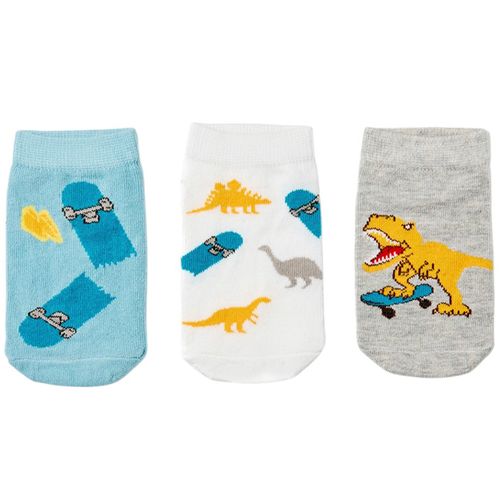 Set de 3 pares de calcetines con estampado multicolor para niño