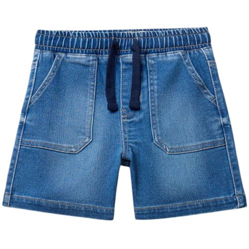 Short denim azul sólido para niño