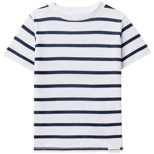 Camiseta bicolor a rayas para niño