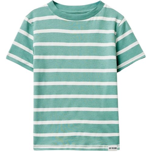 Camiseta bicolor a rayas para niño