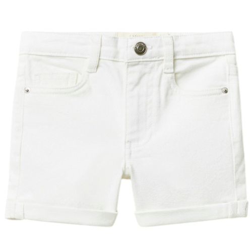 Short blanco sólido para niña