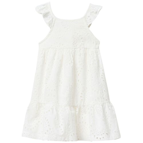Vestido blanco calado para niña