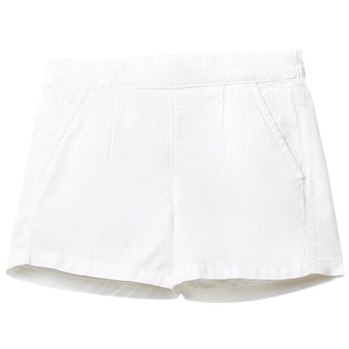 Short blanco sólido para niña