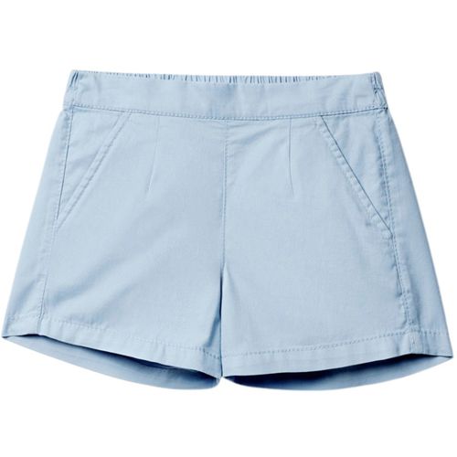 Short celeste sólido para niña