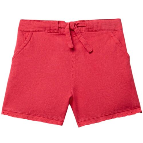 Short rojo sólido para niña