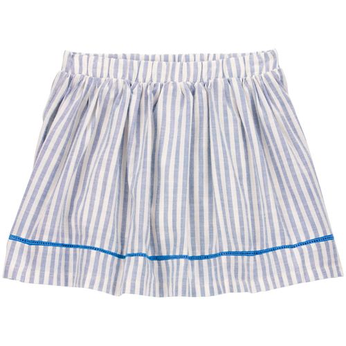 Falda short rayada bicolor para niña