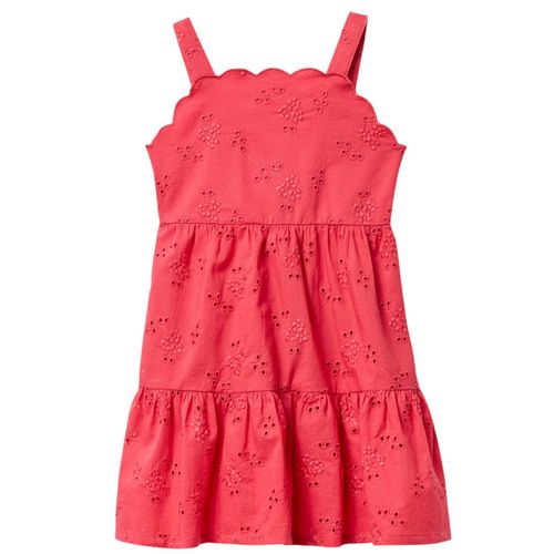 Vestido rojo calado para niña