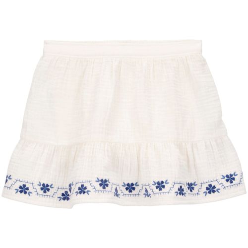 Falda short blanca sólida para niña