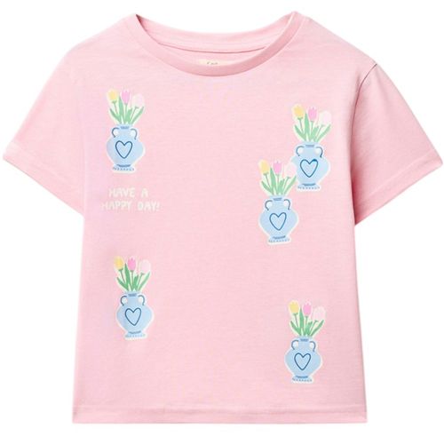 Blusa rosada con estampado para niña