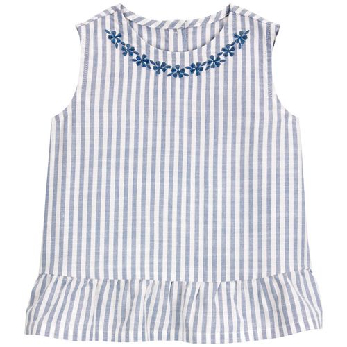 Blusa bicolor rayado para niña