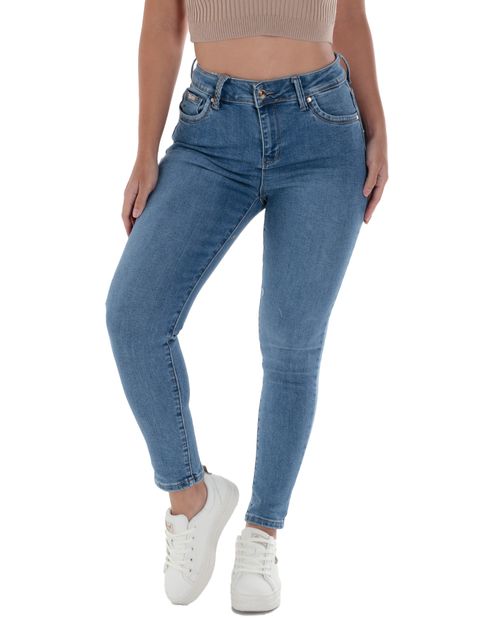 Jeans Most Wanted skinny celeste de cintura media para mujer