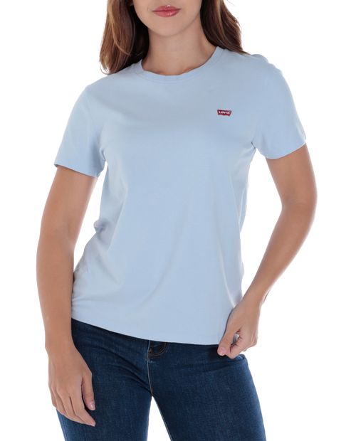 Camiseta Levi's celeste manga corta para mujer