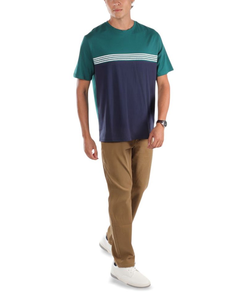 104694148-Camiseta-Gents-verde-color-block-para-hombre