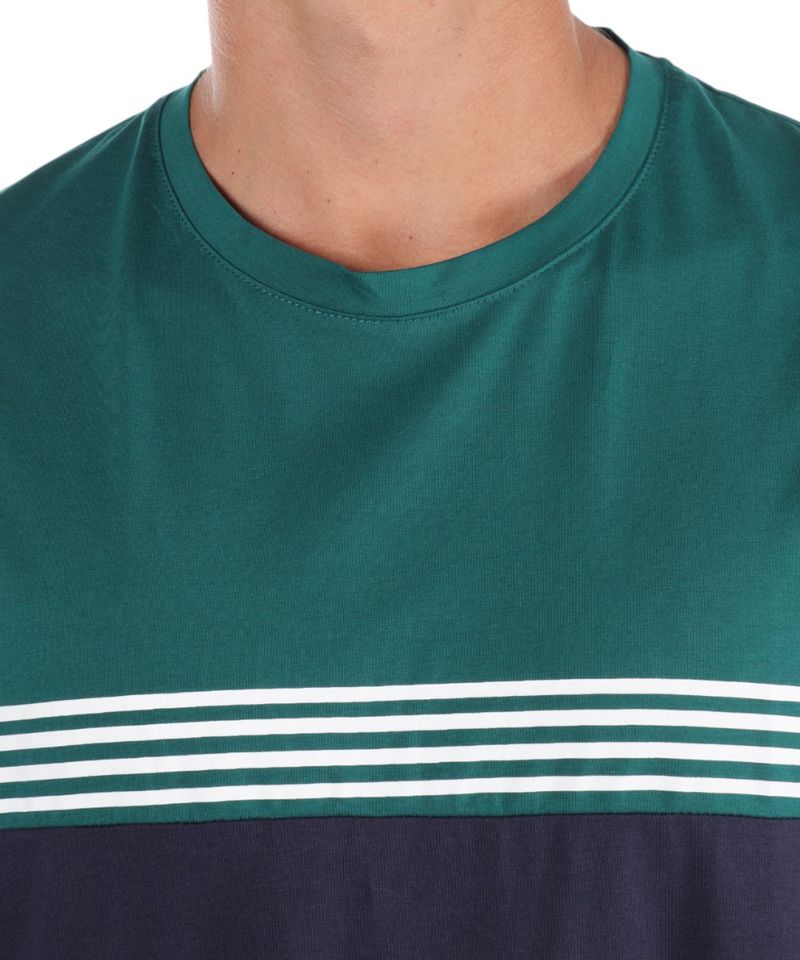 104694148-Camiseta-Gents-verde-color-block-para-hombre