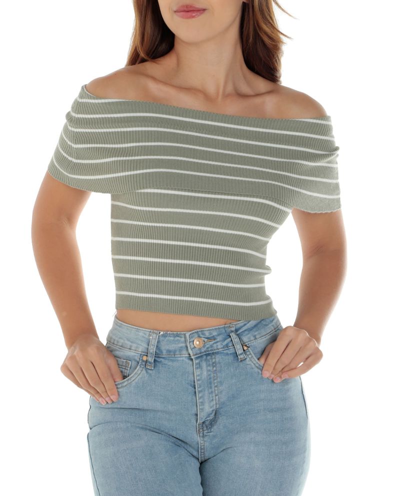 104863702-Blusa-Active-Basic-off-shoulder-rayada-manga-corta-para-mujer--