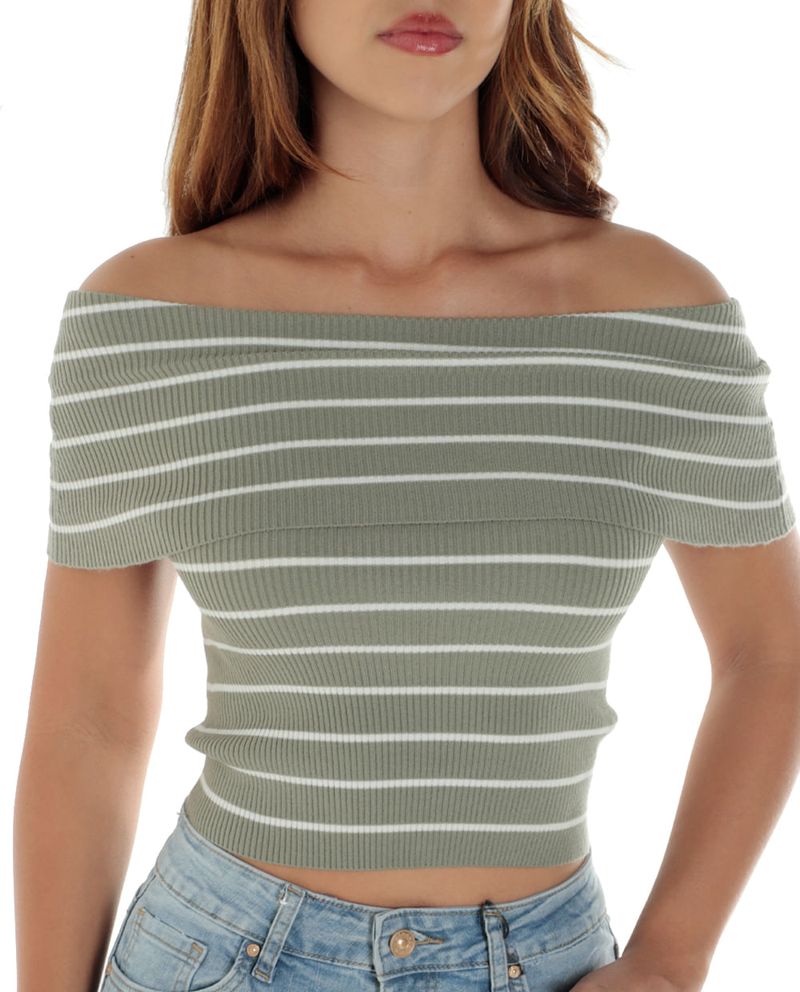 104863702-Blusa-Active-Basic-off-shoulder-rayada-manga-corta-para-mujer--