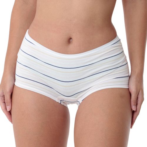 Boyshort Orange rayado de cintura media para mujer