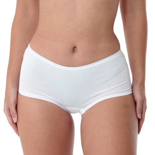 Boyshort Orange blanco de cintura media para mujer