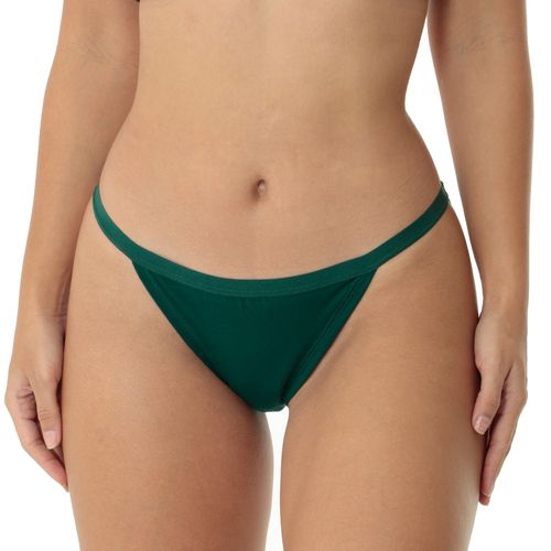 Bikini Orange verde de cintura corta para mujer