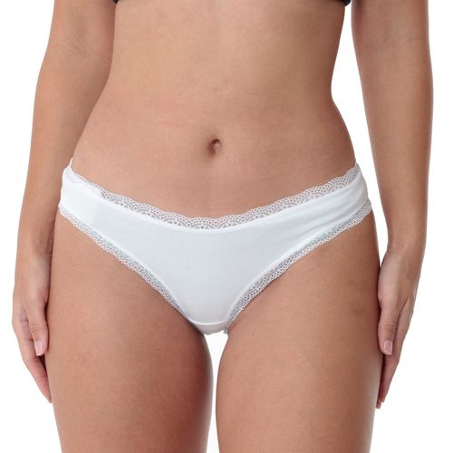 Bikini Orange blanco de cintura corta para mujer