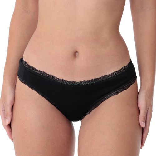 Bikini Orange negro de cintura corta para mujer