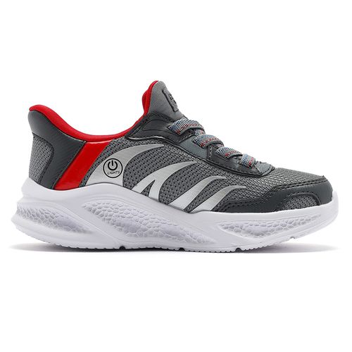 Zapato deportivo casual Skechers gris para niño