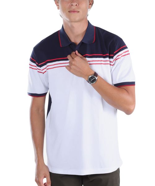Camisa polo Gents navy color blocking para hombre